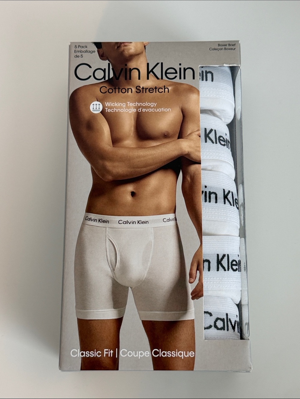 Calvin Klein Cotton Stretch Classic Fit Boxer Briefs - White
